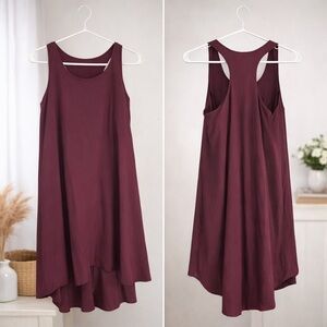Elegant Burgundy Sleeveless Dress